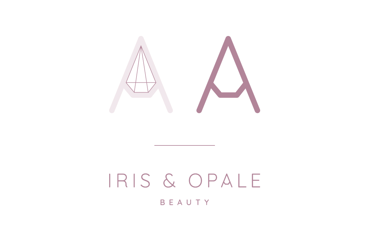 Research on the letter A of the logo Iris & Opale