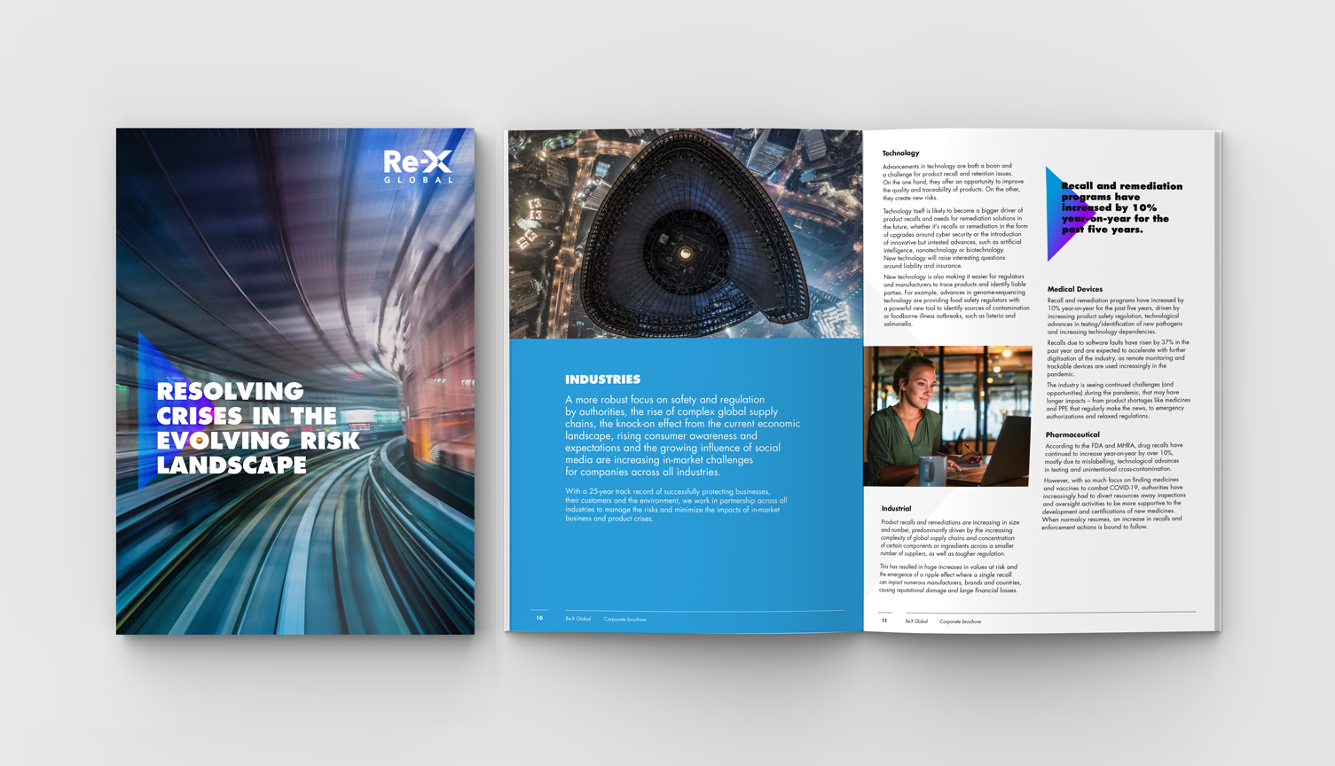 Re-x corporate brochure design